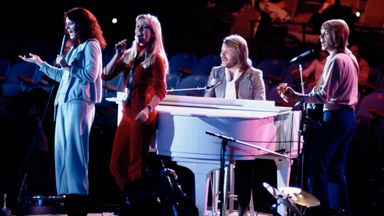 Abba performing at United Nations General Assembly, Tuesday evening, January 9, 1979 in New York, during taping of NBC-TV Special, 